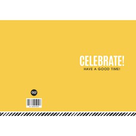 Celebrate! oker greeting cards met enveloppe - 10 stuks - Afbeelding 3