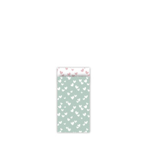 Cadeauzakjes 7x13cm Solo Hearts mint/roze | CollectivWarehouse
