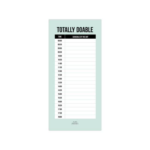 Daily Plan noteblock Totally Doable | Studio Stationery