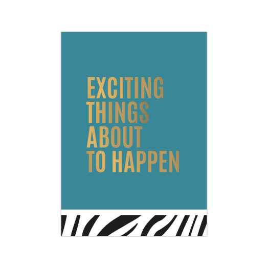 Kaart Exciting things about to happen | Studio Stationery