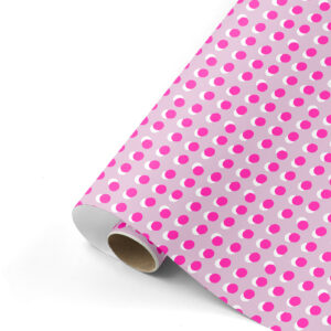 Cadeaupapier Dots roze/neon 70x200 cm | Studio Stationery