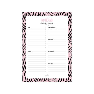 A5 Notepad Creatively Organized Pink leaves | Studio Stationery