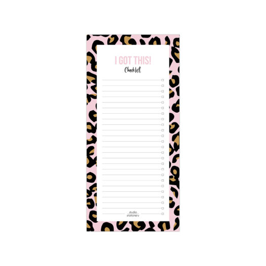Noteblock Checklist I got this Cheetah | Studio Stationery
