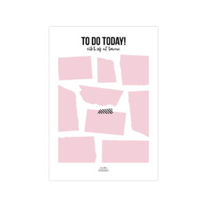 To do today A5 noteblock pink | Studio Stationery