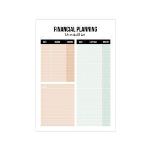 Financial Planning '22 A5 noteblock | Studio Stationery
