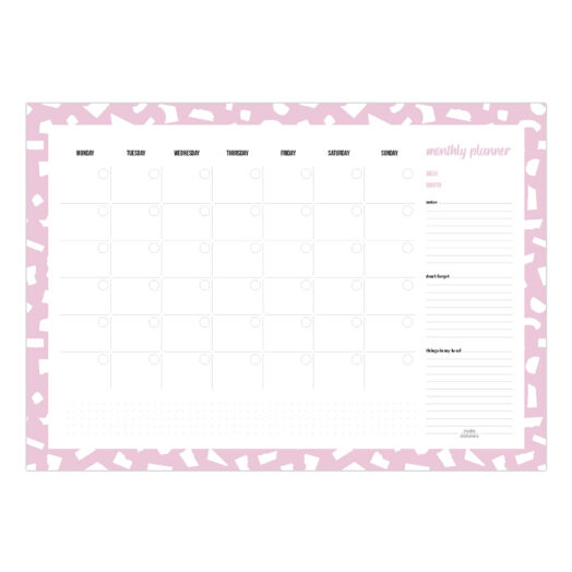 Monthly Planner confetti lilac A3 | CollectivWarehouse