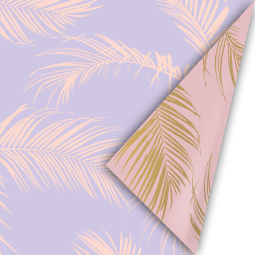 Cadeaupapier Palm Leaves lila/zand | CollectivWarehouse