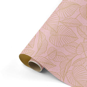 Cadeaupapier Lovely Leaves roze/goud | CollectivWarehouse
