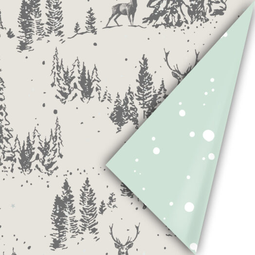 Cadeaupapier Reindeer Forest Warm/Grey | CollectivWarehouse