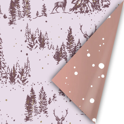 Cadeaupapier Reindeer Forest Lila | CollectivWarehouse