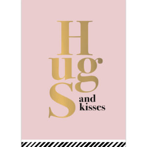 Ansichtkaart Letters Hugs & Kisses | CollectivWarehouse