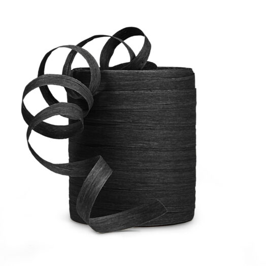 Composteerbaar ECO sierlint raffia zwart | CollectivWarehouse