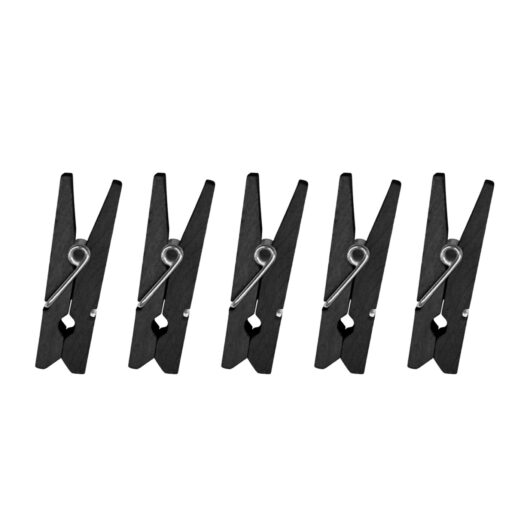 Houten mini knijpers 35mm zwart | CollectivWarehouse