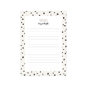 A6 Noteblock Memo Minimal Dots basic | Studio Stationery
