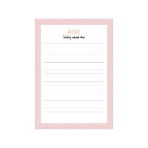 A5 Noteblock Memo Minimal Dots pink | Studio Stationery
