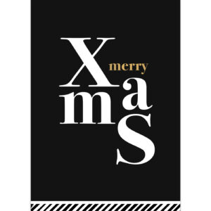 Kerstkaart Xmas Letters zwart | CollectivWarehouse