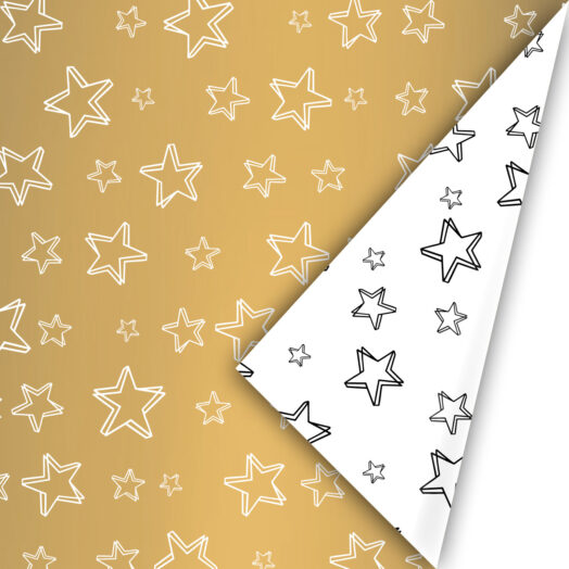 Cadeaupapier Super Stars goud/wit | CollectivWarehouse