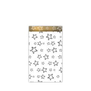 Super Stars - Cadeauzakjes 12x19cm 200st - zwart/wit