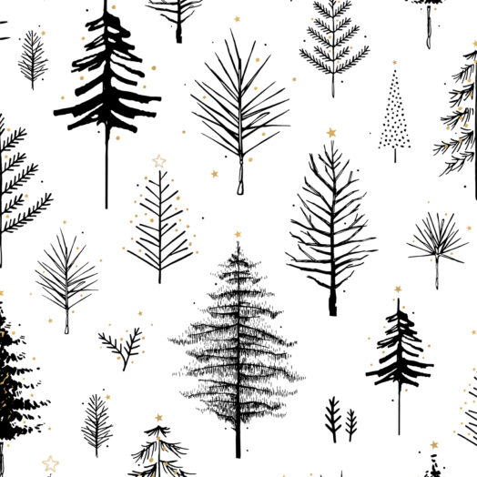 Zijdepapier Tree Diversity zwart/goud | CollectivWarehouse
