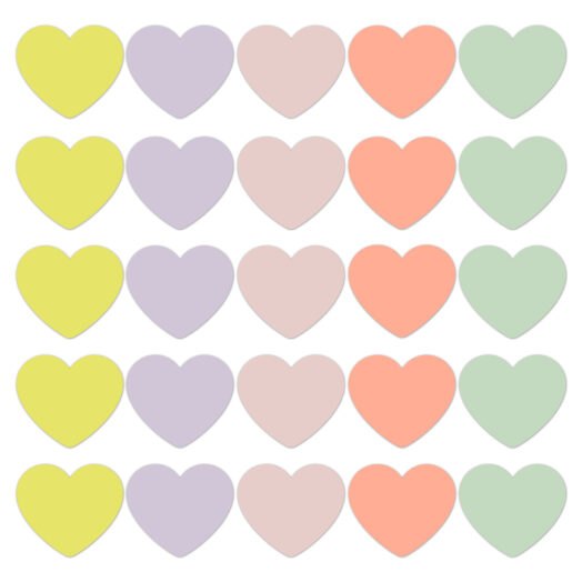 Cadeaustickers Spring '24 Hearts mix fresh | CollectivWarehouse