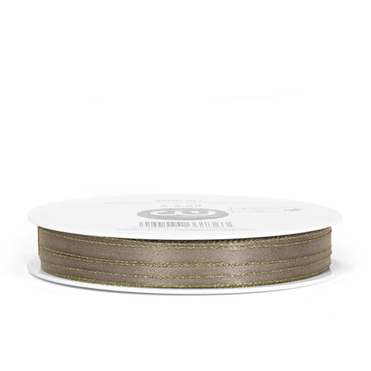 Satijnlint goudband - 6mm - 25m - taupe | CollectivWarehouse