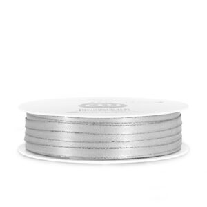 Satijnlint goudband - 6mm - 50m - zilver | CollectivWarehouse