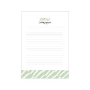 A5 Noteblock notepad Bold Lines mint | CollectivWarehouse