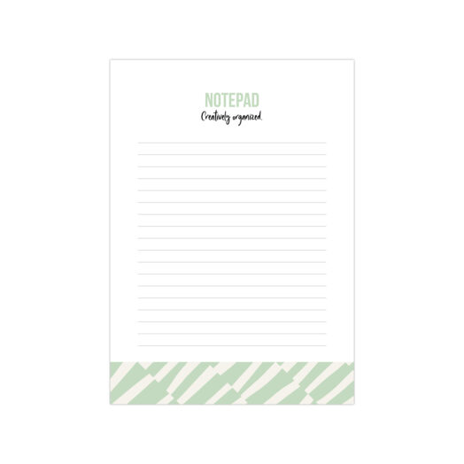 A5 Noteblock notepad Bold Lines mint | CollectivWarehouse