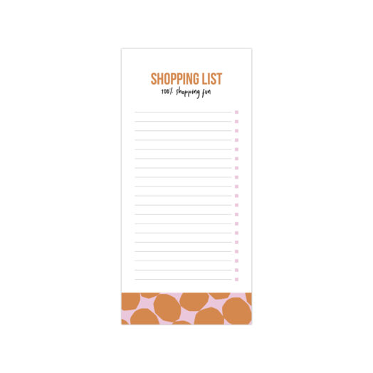 Shoppinglist Sculpted Dots roest/roze | CollectivWarehouse