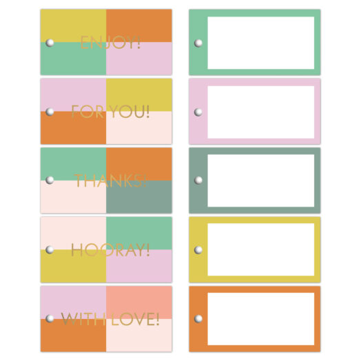 Cadeaulabels Colorblocking | CollectivWarehouse