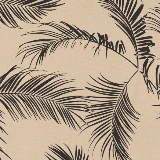 Palm Leaves - Rollen cadeaupapier - 10 stuks - kraft/zwart - Afbeelding 3