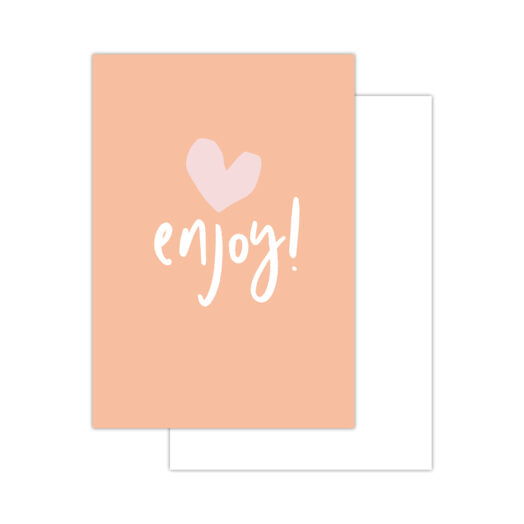 Summer '25 minikaartjes - 20 stuks - peach - enjoy