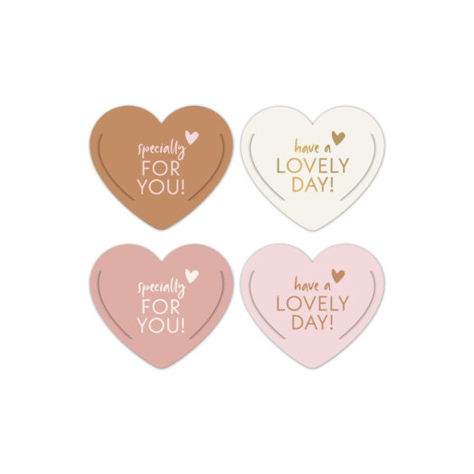 Summer '25 hearts mould cadeaulabels – 60 stuks