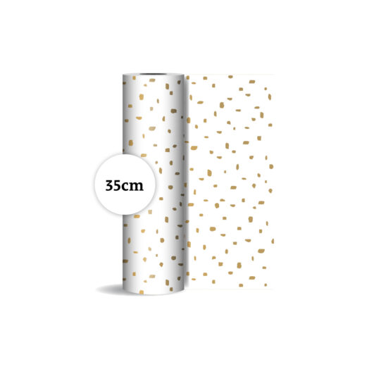 Zijdepapier Minimal Dots wit/goud | CollectivWarehouse