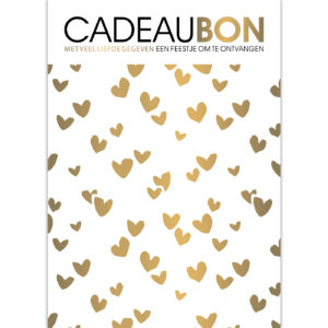 Cadeaubonnen Solo Hearts goud/wit – 25 stuks