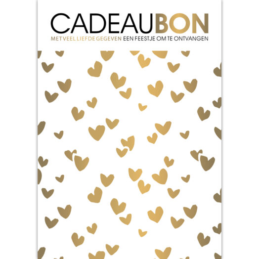 Cadeaubonnen Solo Hearts goud/wit – 25 stuks