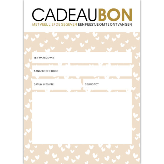 Cadeaubonnen Solo Hearts goud/wit – 25 stuks - Afbeelding 3