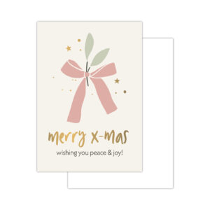 Xmas '25 minikaartjes - 20 stuks - illustraties - ribbon bow