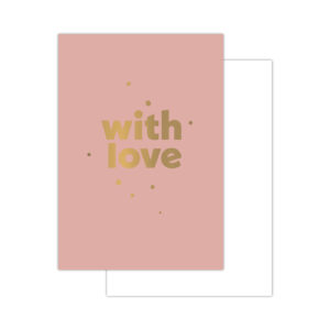 Basics minikaartjes - 20 stuks - with love - oudroze