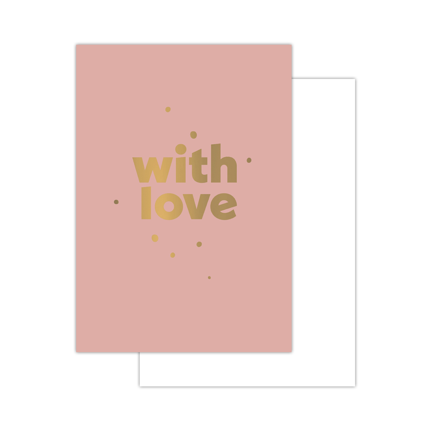 Basics minikaartjes - 20 stuks - with love - oudroze