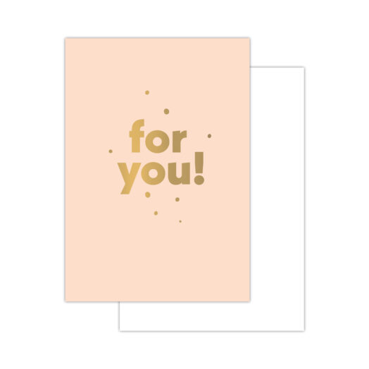 Basics minikaartjes - 20 stuks - for you - peach