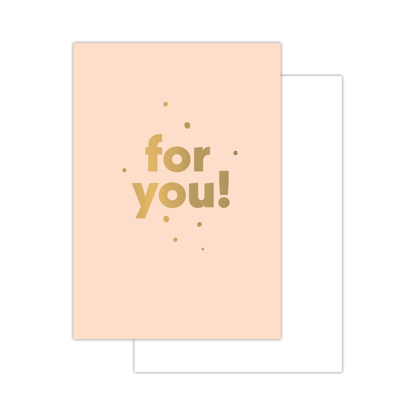 Basics minikaartjes - 20 stuks - for you - peach