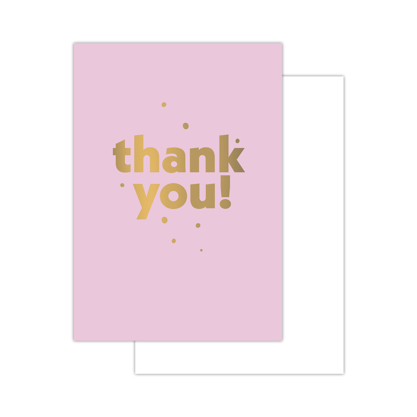 Basics minikaartjes - 20 stuks - thank you - roze