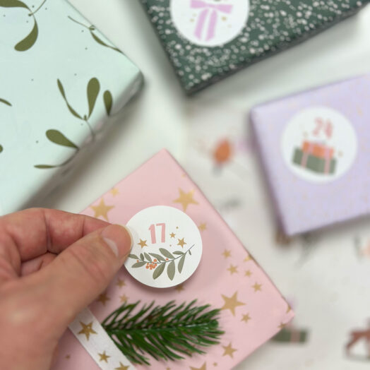 Advent stickervellen A4 - 25 stuks - Afbeelding 2