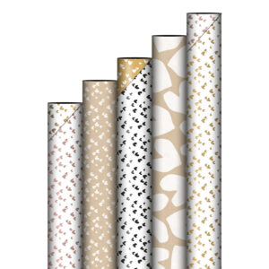 Solo Hearts – 1×5 rollen cadeaupapier - assorti