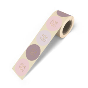 For You cadeaustickers op rol - 500 stuks - warm