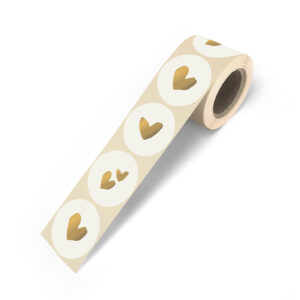 Autocollants cadeaux Solo Hearts dorés | CollectivWarehouse